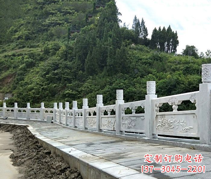 辽阳园林景观大理石栏板石雕_2