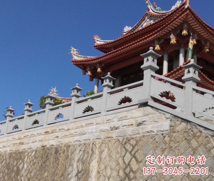 辽阳园林景观大理石镂空莲花石栏板