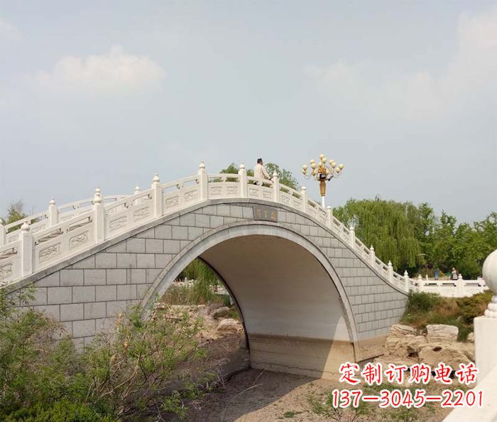 辽阳园林景观大理石桥栏板石雕 (6)