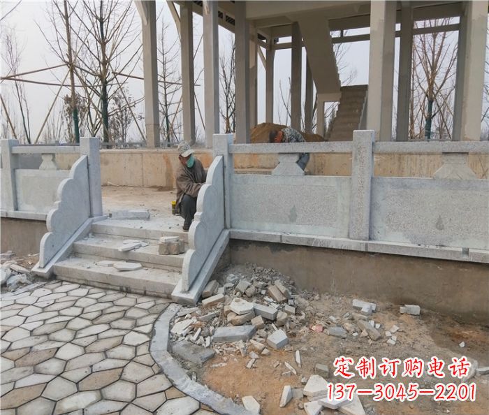 辽阳园林景观大理石桥栏板石雕_2 (2)