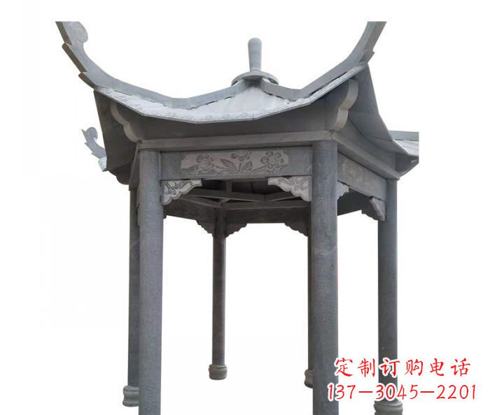 辽阳园林景观仿古石雕凉亭 (3)