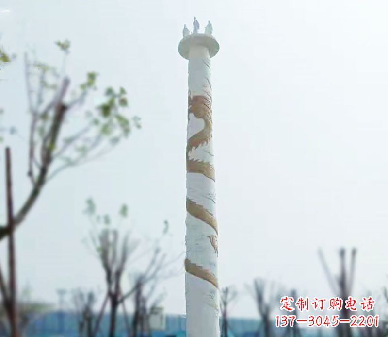 辽阳园林龙柱景观不锈钢