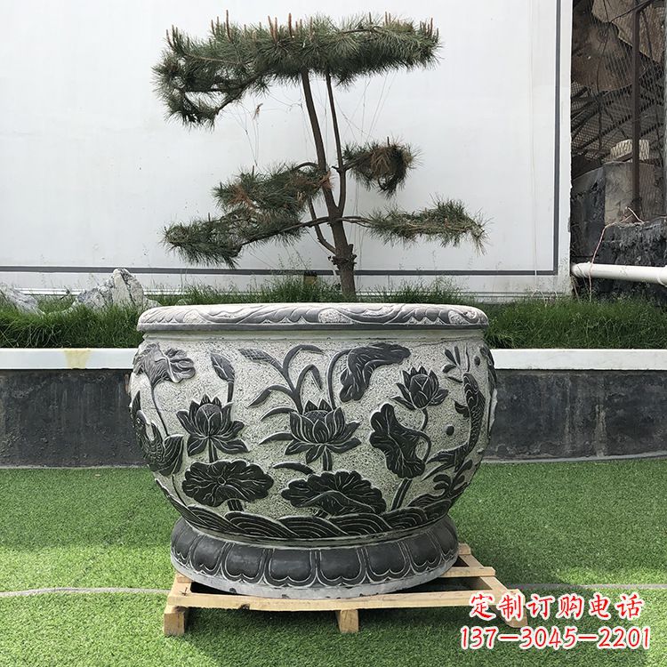 辽阳园林石雕水缸