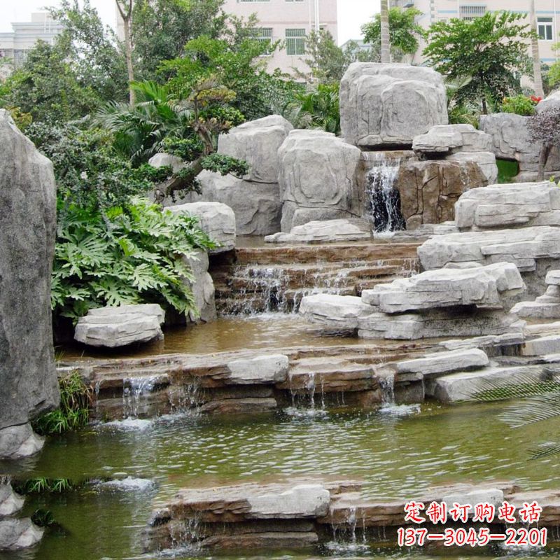 辽阳园林石头假山流水