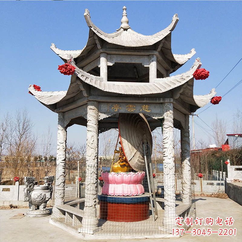 辽阳园林亭子双层凉亭