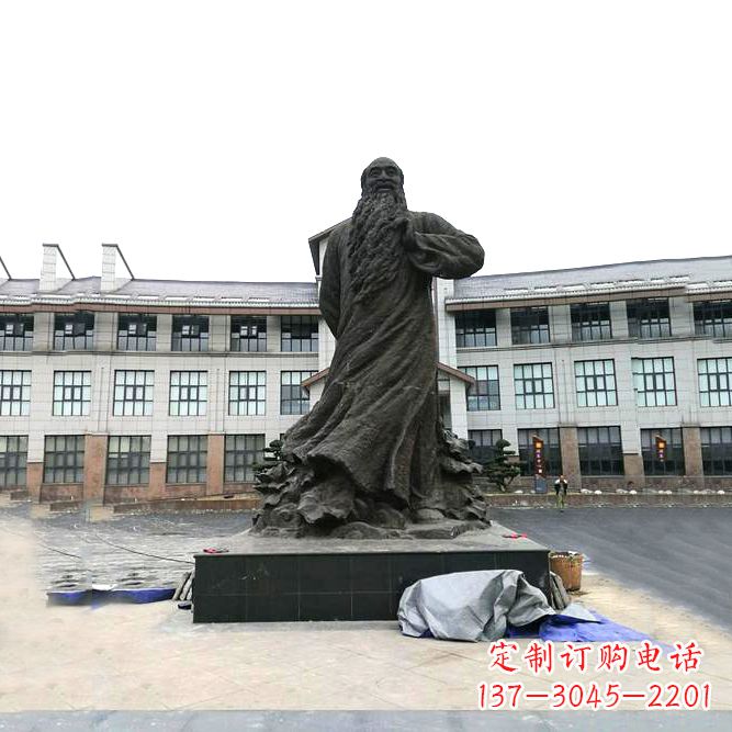 辽阳张大千铜雕塑像-景区广场名人雕塑
