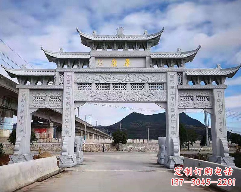 辽阳张掖石雕牌坊雕刻