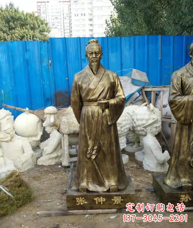 辽阳张仲景古代医学名人铜雕