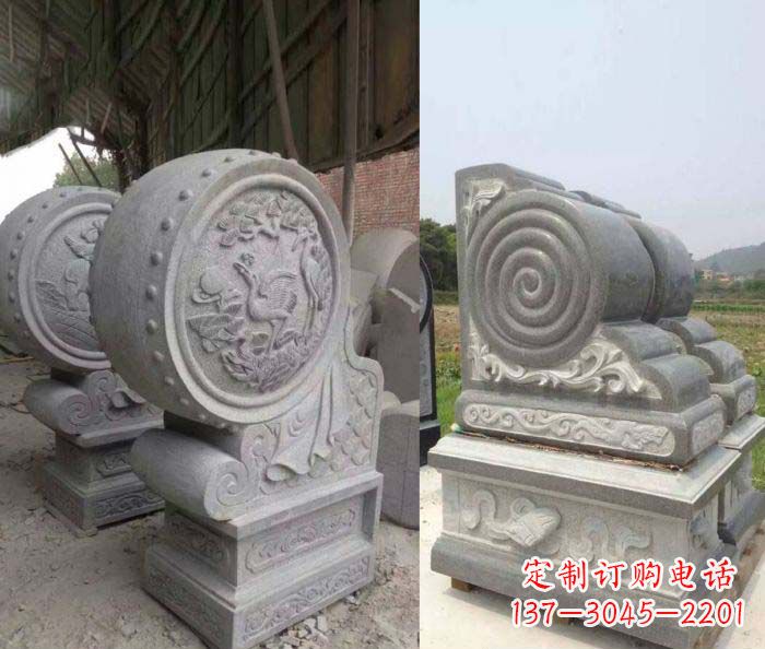 辽阳招财抱鼓石大理石门墩