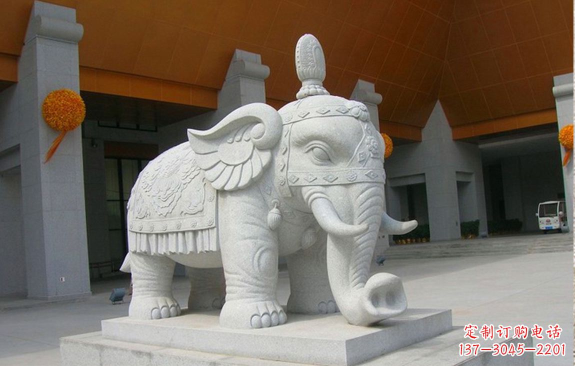 辽阳招财吉祥大象石雕