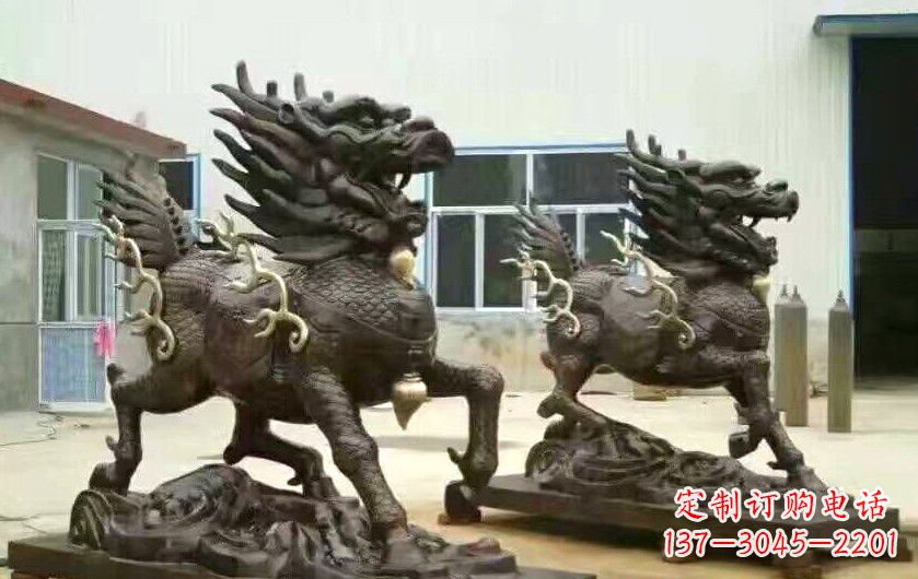 辽阳招财进宝铜麒麟