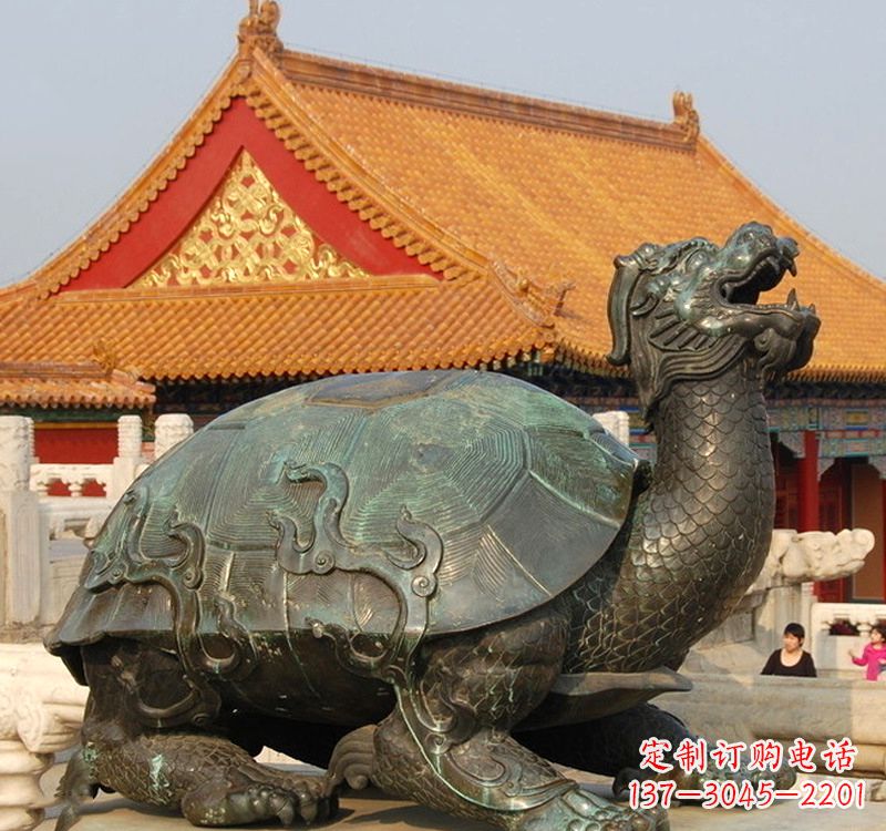 辽阳招财龙龟铜雕塑