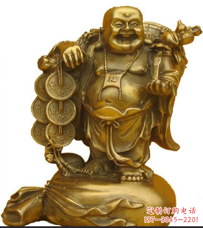 辽阳招财弥勒佛铜雕