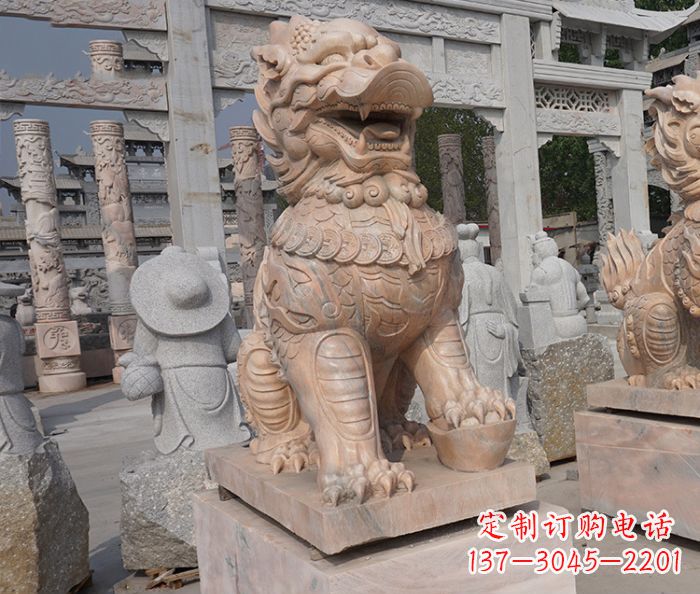 辽阳招财瑞兽麒麟石雕 (3)