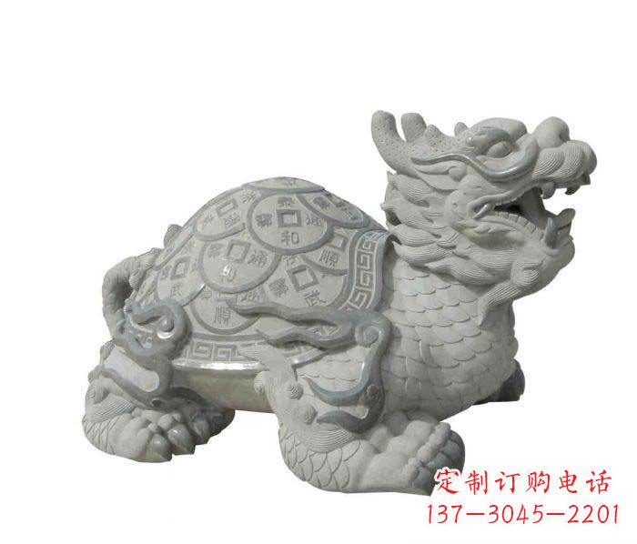 辽阳招财神兽大理石龙龟石雕