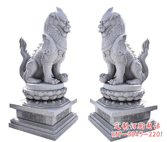 辽阳招财神兽麒麟石雕