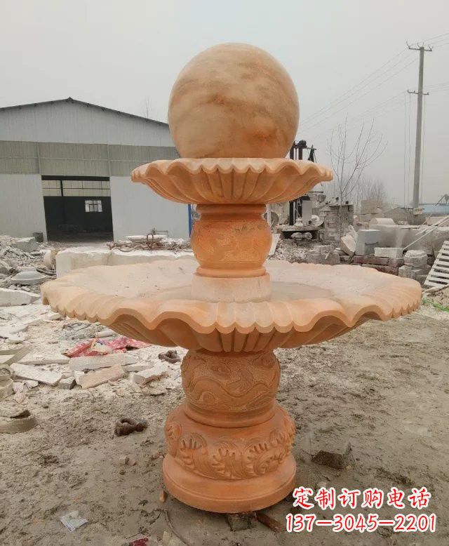 辽阳招财双层风水球石雕