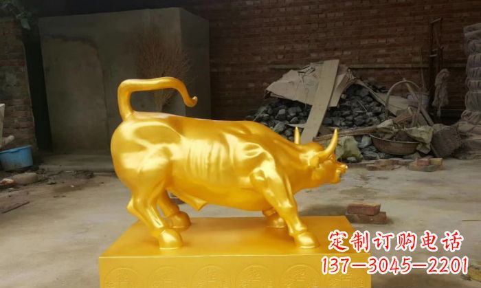 辽阳招财铜牛雕塑 (2)