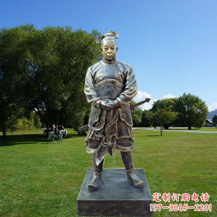 辽阳中国汉初三杰之韩信仿铜雕像
