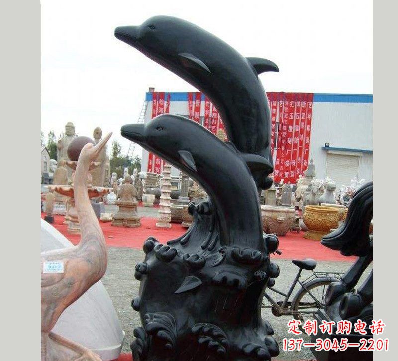 辽阳中国黑海豚石雕