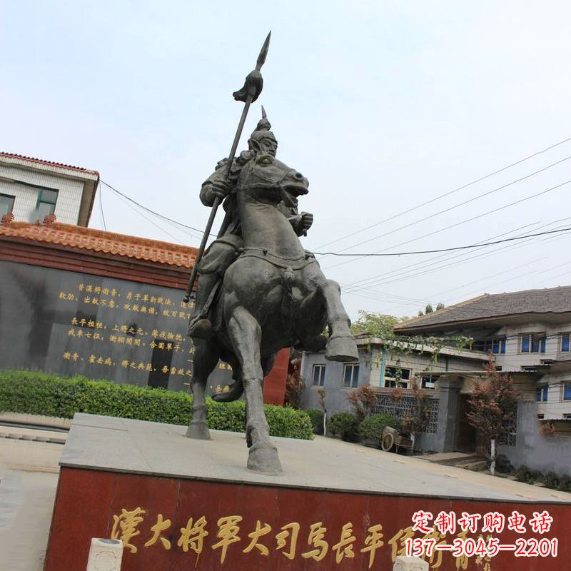 辽阳中国历史名人汉朝著名将领民族英雄卫青铜雕塑像