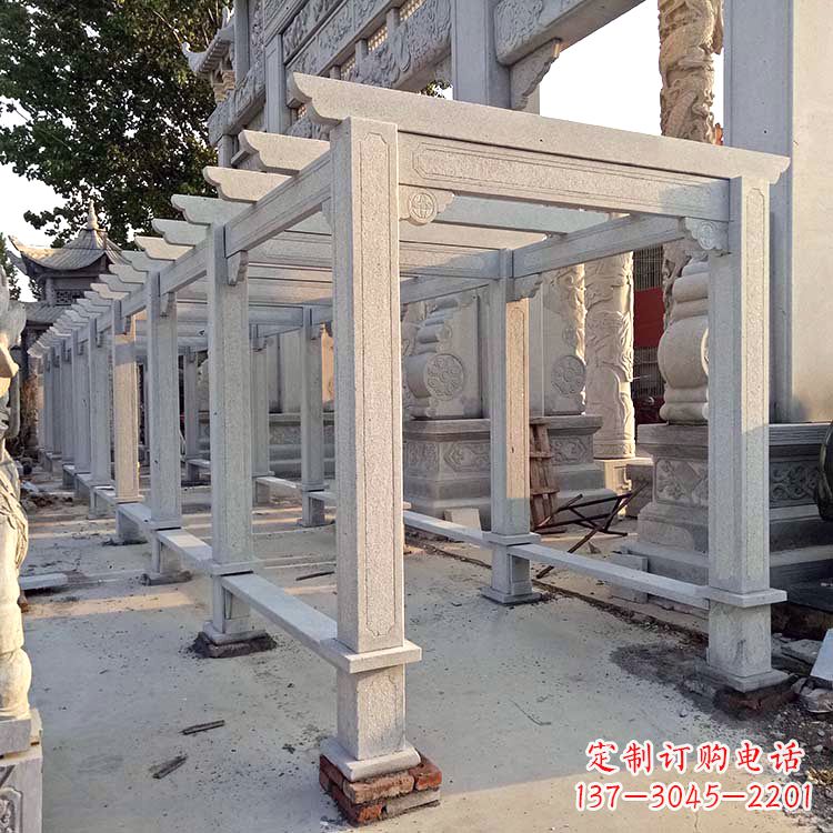 辽阳中式石雕花架长廊