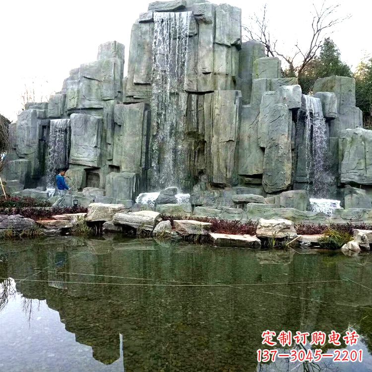 辽阳中式园林流水假山雕塑