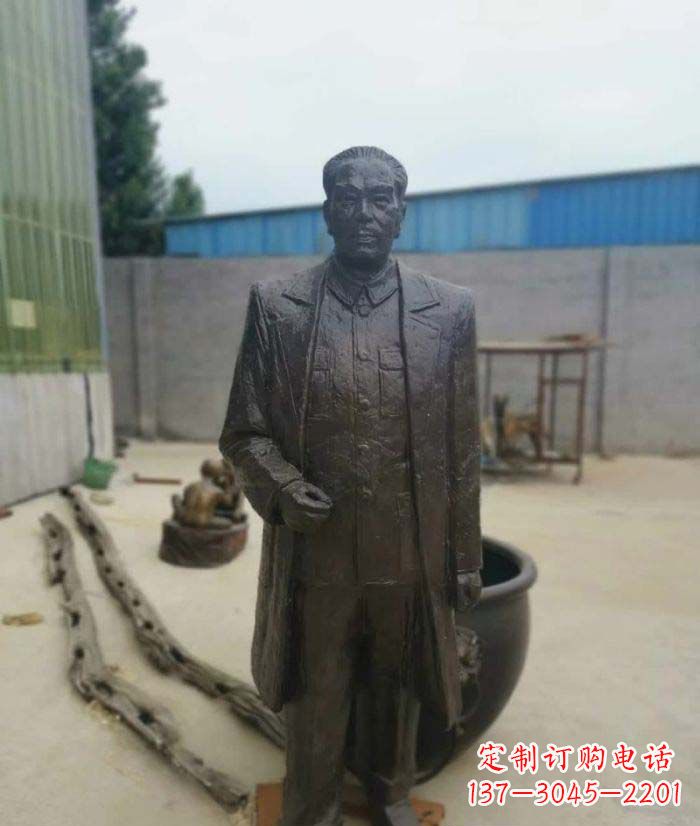 辽阳周恩来铜雕 (2)