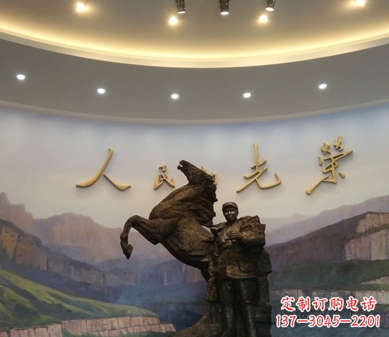 辽阳朱德人物景观铜雕
