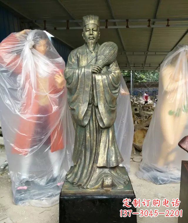辽阳诸葛亮古代人物铜雕