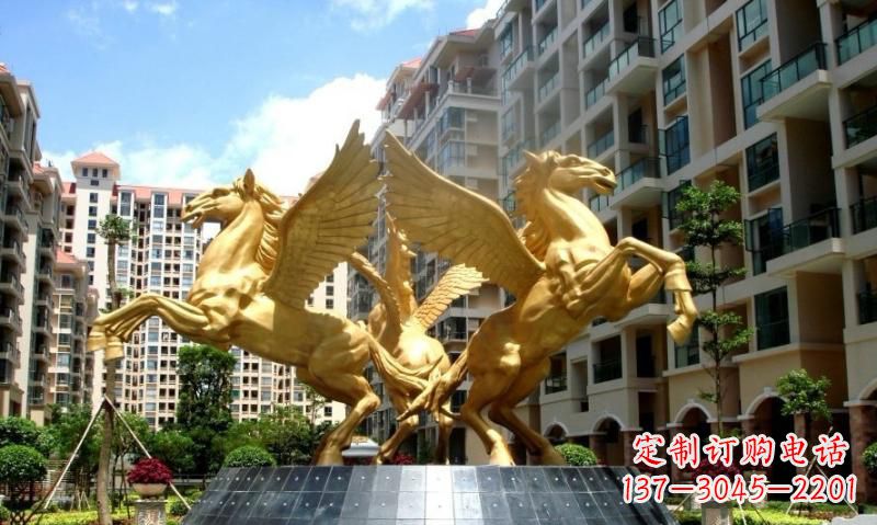辽阳铸铜飞马雕塑