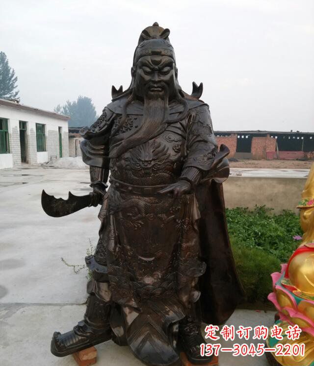 辽阳铸铜关公像铜雕
