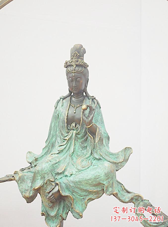 辽阳铸铜观自在观音雕像
