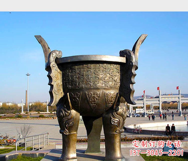 辽阳铸铜广场圆形景观香炉