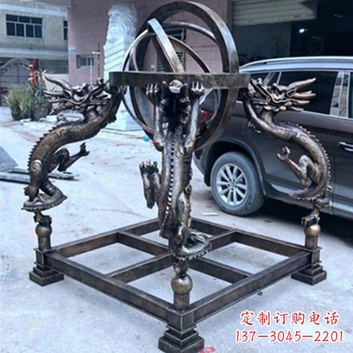 辽阳铸铜浑天仪景观雕塑摆件