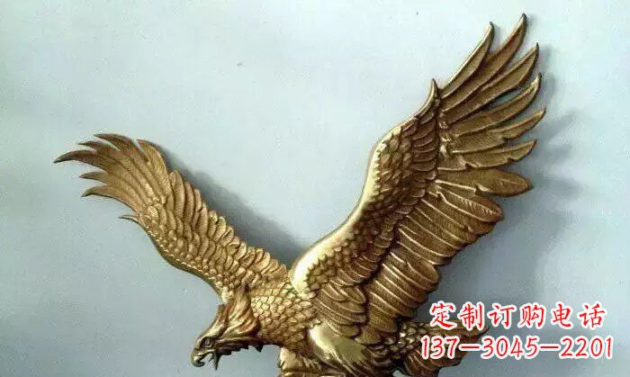 辽阳铸铜老鹰企业动物铜雕 (2)