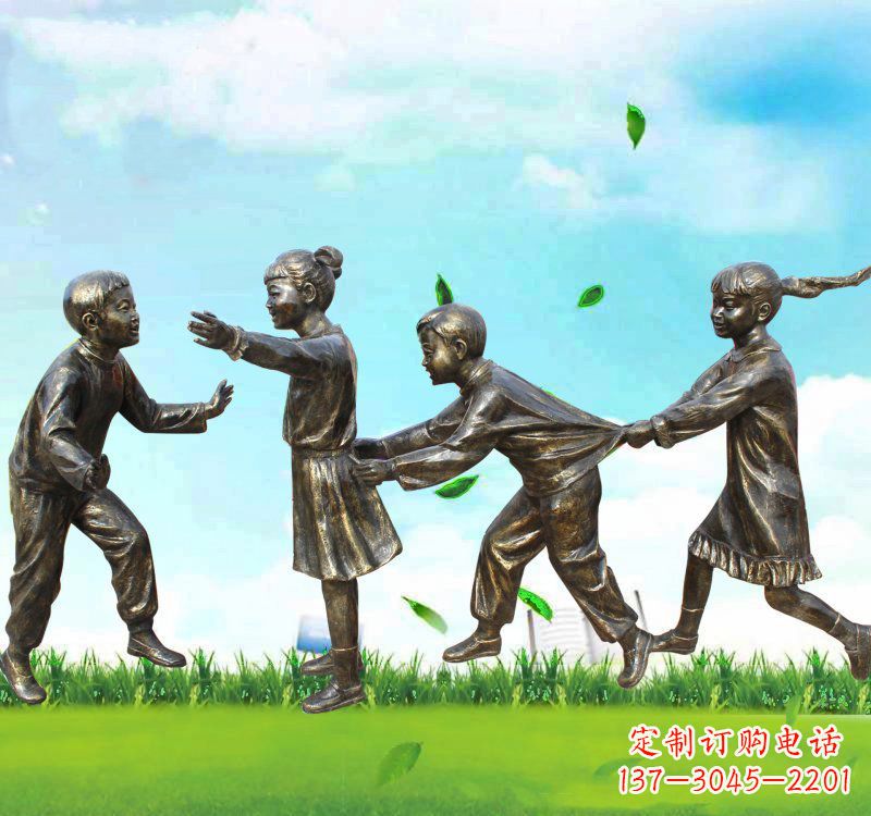 辽阳铸铜老鹰捉小鸡儿童