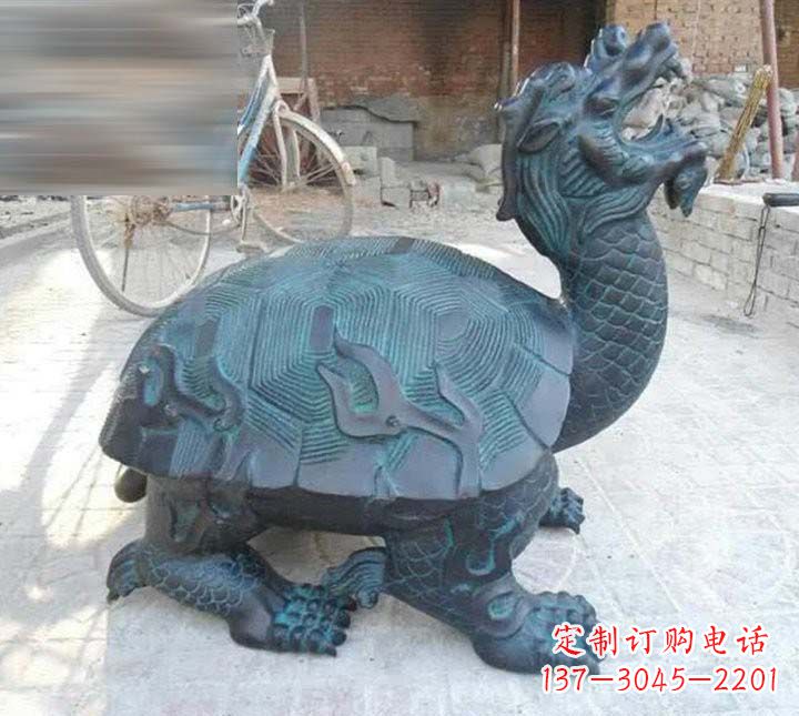 辽阳铸铜龙龟雕塑222