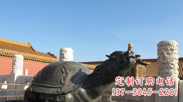 辽阳铸铜龙龟寺庙神兽铜雕