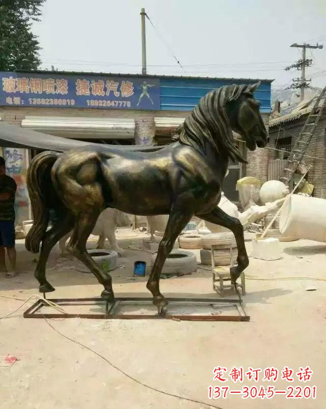 辽阳铸铜马雕塑