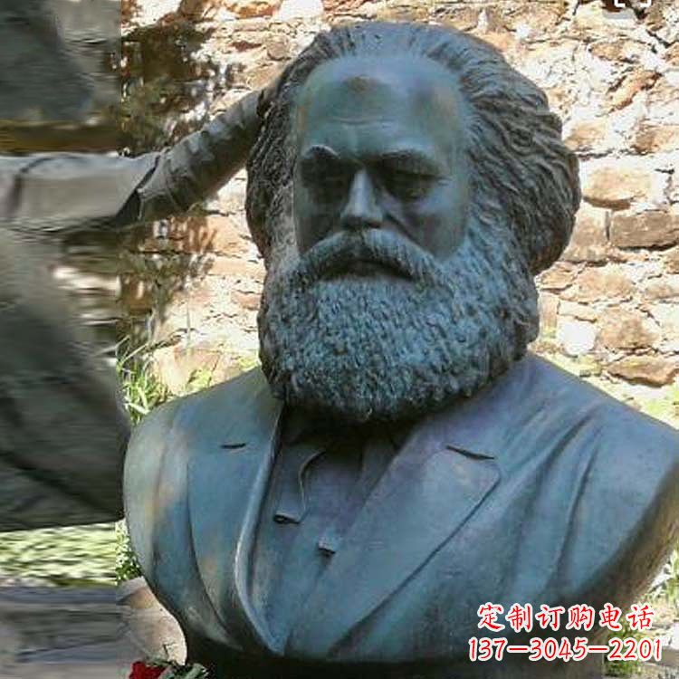 辽阳铸铜名人无产阶级导师马克思头像雕塑