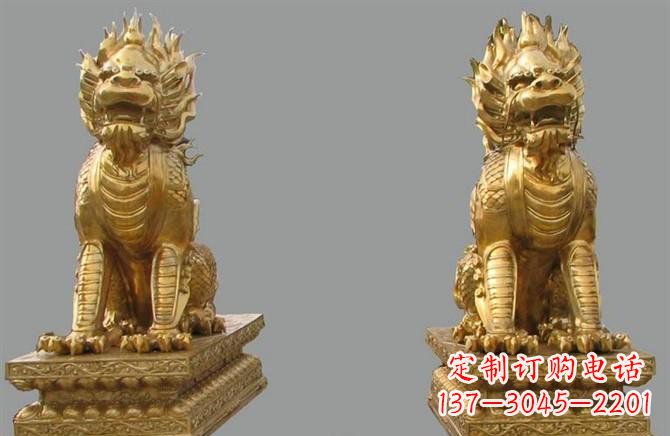 辽阳铸铜麒麟雕塑222