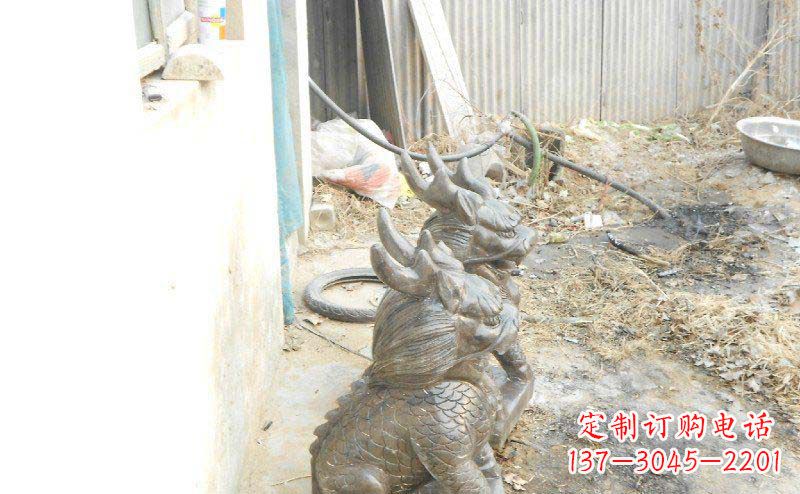 辽阳铸铜麒麟古代神兽铜雕