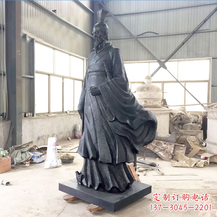 辽阳铸铜屈原雕塑