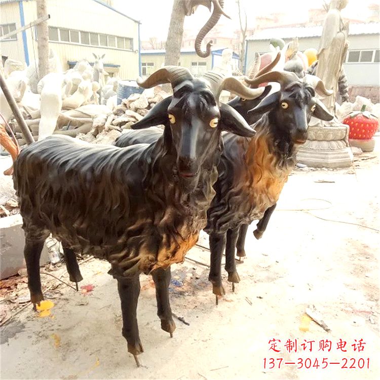 辽阳铸铜山羊雕塑
