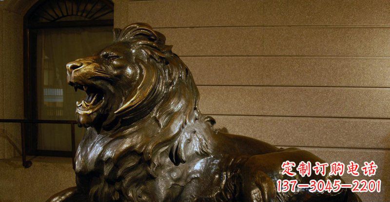 辽阳铸铜狮子铜雕 (2)