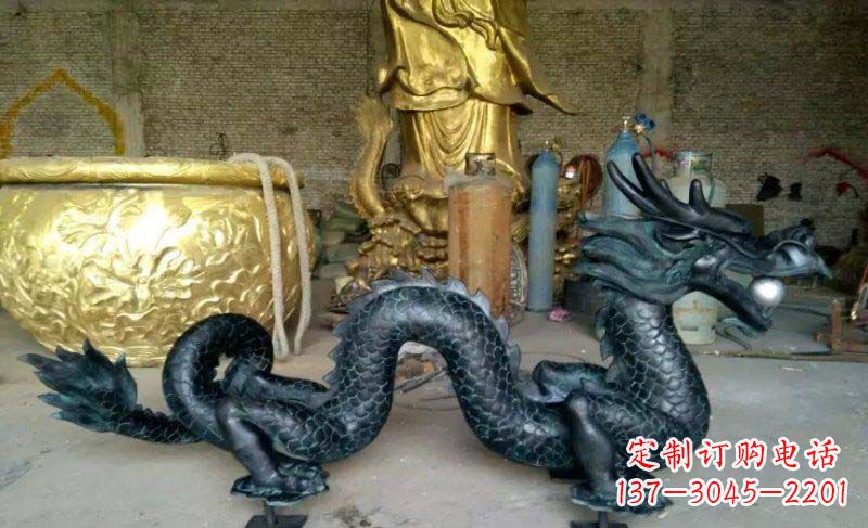 辽阳铸铜双龙戏珠广场铜雕
