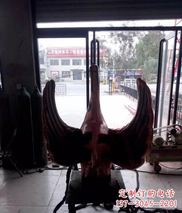 辽阳铸铜天鹅公园动物铜雕 (2)