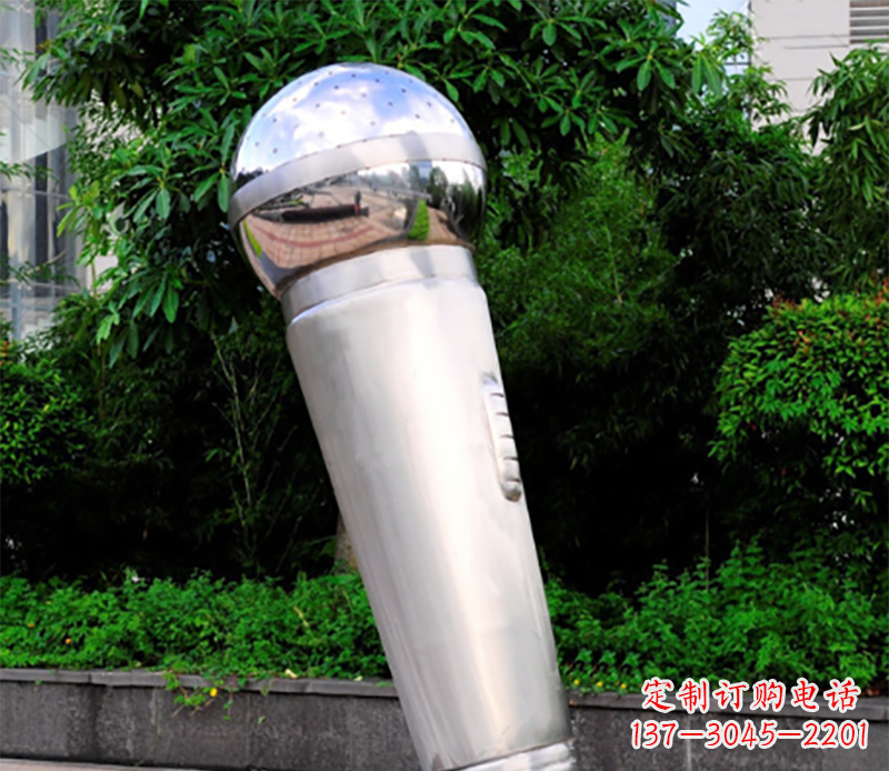 辽阳不锈钢话筒景观雕塑