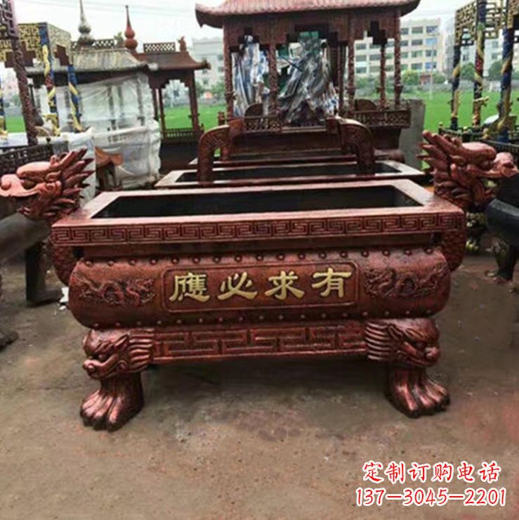 辽阳紫铜香炉雕塑
